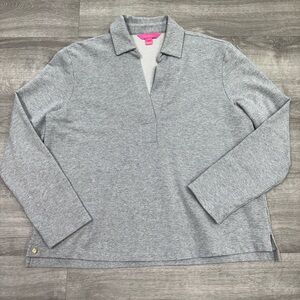 Lilly Pulitzer Heather Gray Top with Sparkles Size Large